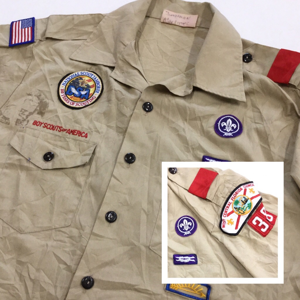 BOY SCOUTS �ܡ����������� Ⱦµ����� MADE IN USA ��˥ե����� ����̵�� �桼�� XL/�١����� ���� �����ȥɥ� ������ �ϥ����� ������� ����ꥫ���� ͢���� �礭�� �ӥå� �����С�