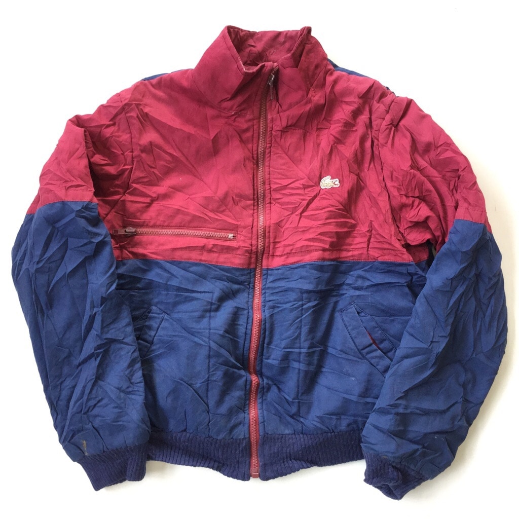Izod Lacoste アイゾッド ラコステ オールド ジッパージャンパー スウィングトップ 送料無料 メンズ 18 エンジx紺 中綿ジャケット ブランド ベージュワニ ワンポイント アメリカ輸入 Us古着 業販 ー品切れー Spec Co Ltd