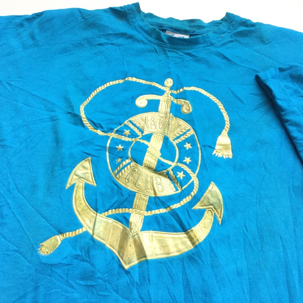 YACHT CLUB ꥫľ͢ ȾµT ̵ ǥ PLUS SIZE/忧  ץ 󥫡 MADE IN USA ᥫ 岷  anchor FAST