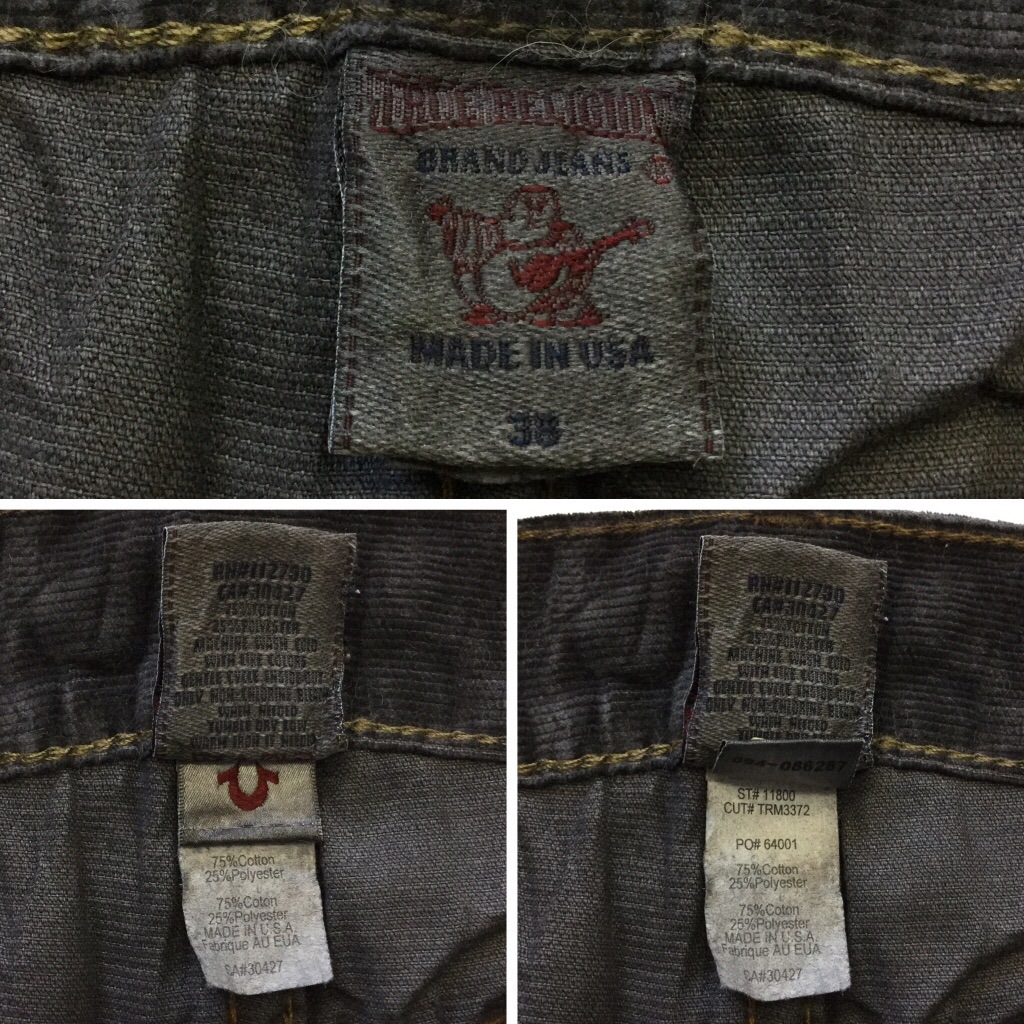 TRUE RELIGION ȥ롼ꥸ ǥѥ ̵ W38/ǻ졼 5ݥå ꥫ͢ USA ֥ ᥫ 奢  岷   礭 ӥå С