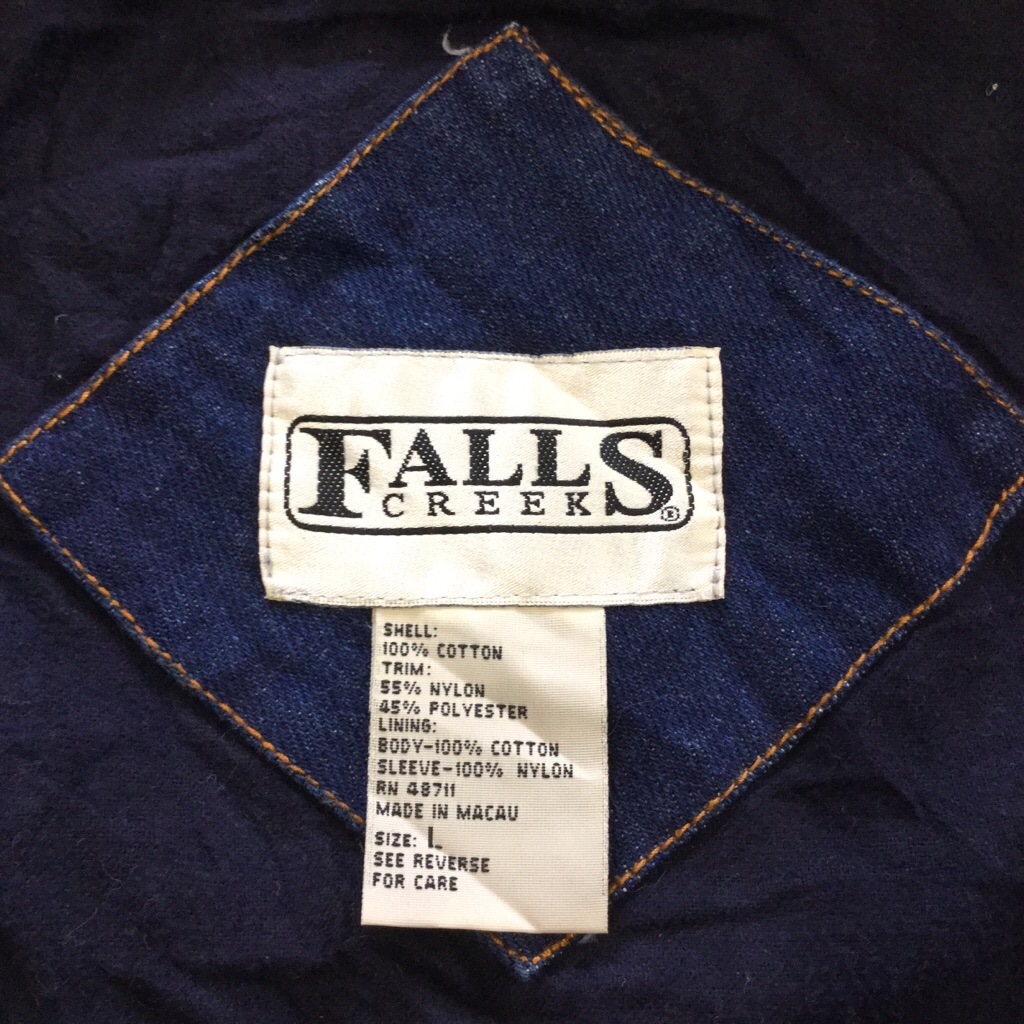 ꥫľ͢ FALLS CREEK ǥ˥ॸ㥱å åץå ̵ ǥ L/ǥ˥֥롼 ͥƥ ̱¯ ꥫ͢ USA ᥫ ѡ 岷 