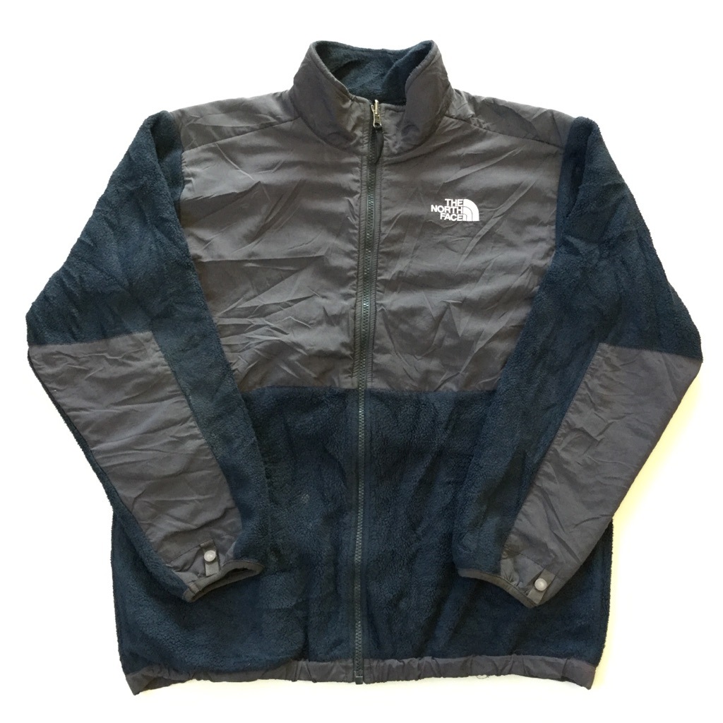 THE NORTH FACE ノースフェイス フリースジャケット POLARTEC ジップアップ 送料無料 BOYS XL/ブルーグレー系 アウトドア ロゴ刺繍 老舗 タウン スポーツ アメリカ直輸入 USA アメカジ ブランド シンプル 古着卸 業販 大きい ビッグ オーバー メンズ ...