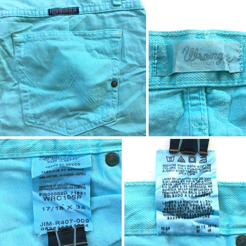 Wrangler ��󥰥顼 ���顼�ǥ˥�ѥ�� ����̵�� ��ǥ����� 17-18x34/�忧�� USA ���ȥ졼�� ���ᥫ�� �֥��� ����ꥫ͢�� ���� ���岷