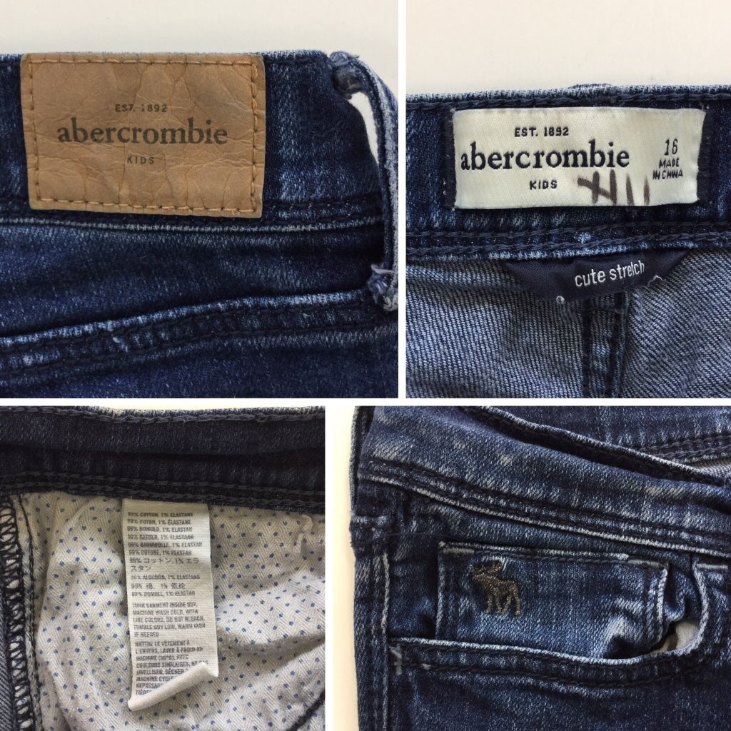 abercrombie KIDS Хӡ å ꥫ͢ ˡѥ ̵ 16/֥롼ǥ˥ 饤 ҥåץϥ Хå ᥫ cute-stretch USA ֥