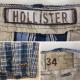 HOLLISTER �ۥꥹ���� ����ꥫ͢�� ���硼�� ����̵�� W34/�֥롼 �����å��� û�ѥ� �ϡ��եѥ�� ���ᥫ�� USA �֥��� ���硼�ȥѥ��