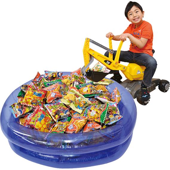 21307 パワーショベル人気お菓子いろいろすくいどりプレゼント 26SS-P041 大好評のショベルカーの菓子すくいどり 色んなお菓子が280個