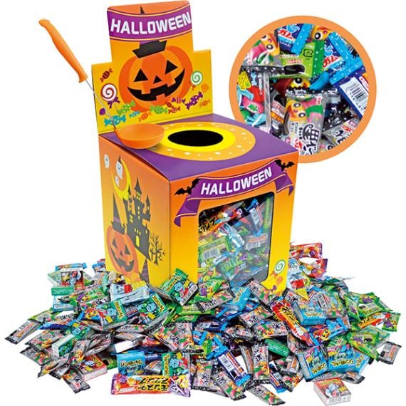 21565 ハロウィンモンスターお菓子すくいどりプレゼント100名様用 26SS-P044 年に一度のハロウィンイベント用のキット 面白いお菓子いっぱいのすくいどり