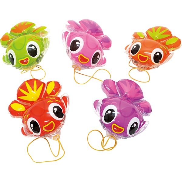 00347 ぷかぷか金魚といっしょ(25入) 26SS-P073 手のひらで泳ぐ、色とりどりの「涼」 お祭りの人気者・金魚が可愛いエアーヨーヨーになりました！