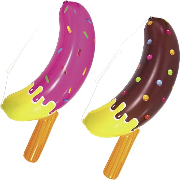 BIGエアーチョコバナナ(12入)94352 おまつり 子供会　エア玩具　店頭POP　空気ビニール　P076 25SS