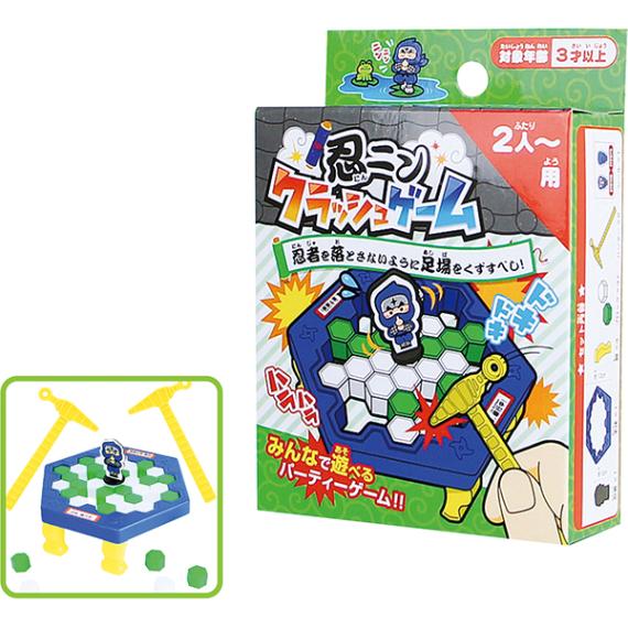 46237 忍ニンクラッシュゲーム(12入) 26SS-P118 色々使える箱物おもちゃ 忍者を落さないように足場を崩してね
