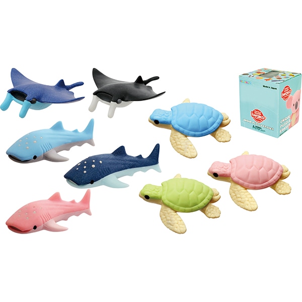 91368 おもしろ消しゴム.シーアニマル(60入) 26SS-P119 企画から製造までの全てが日本製のおもしろ消しゴム 沖縄の海を感じるかも？のおもしろ消しゴム