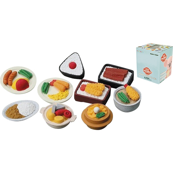 88030 おもしろ消しゴム.食堂(60入) 26SS-P120 企画から製造までの全てが日本製のおもしろ消しゴム 色々な種類を召し上がれ♪ 的なおもしろ消しゴム