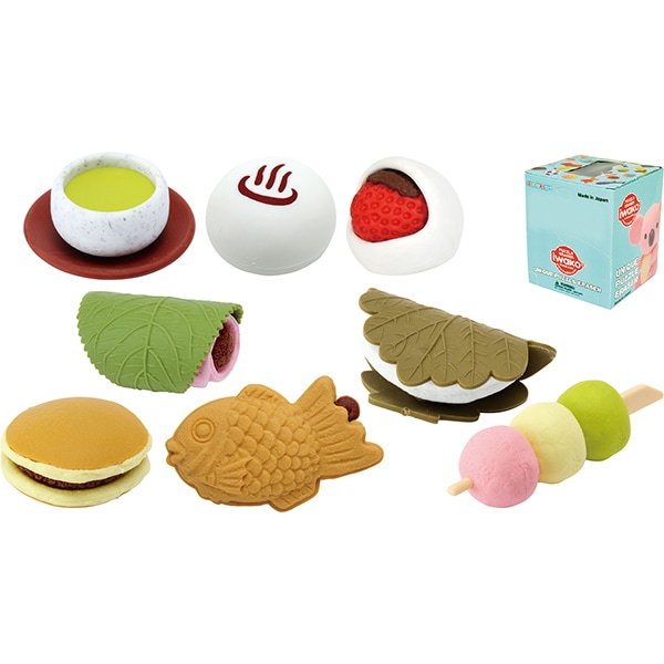 91373 おもしろ消しゴム.和菓子(60入) 26SS-P120 企画から製造までの全てが日本製のおもしろ消しゴム 美味しそうな和菓子のおもしろ消しゴム
