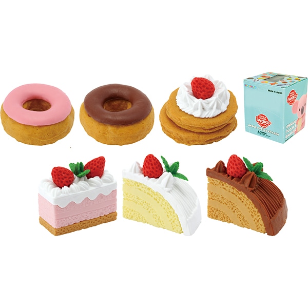 86066 おもしろ消しゴム.ケーキNo.1(60入) 26SS-P120 企画から製造までの全てが日本製のおもしろ消しゴム 女の子に一番人気のおもしろ消しゴム