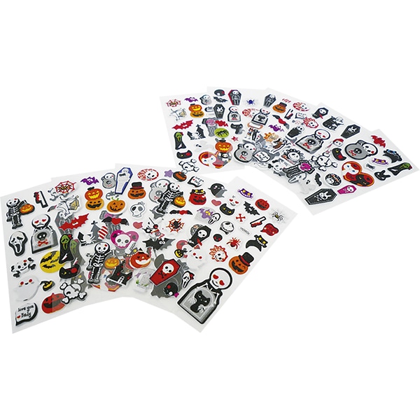 46258 ハッピーハロウィンミニステッカー(50入) 26SS-P138 ハロウィン柄のステッカーどの柄もかわいい！ ハロウィンの盛り上げトッピングにお薦め