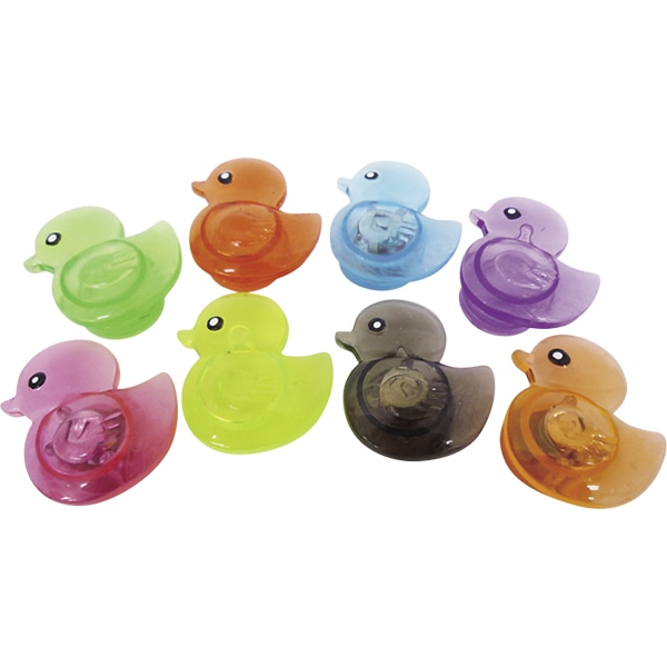 45299 ピカピカアヒル(48入) 26SS-P142 お腹の部分にボタンがあり点灯します ぷかぷか浮かぶかわいいアヒルです