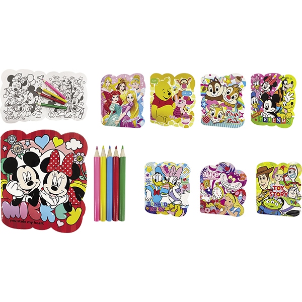 94230 ディズニーぬりえセットＡ(24入) 26SS-P147 ディズニーキャラクターのかわいいぬりえセット 色鉛筆付きですぐに遊べる