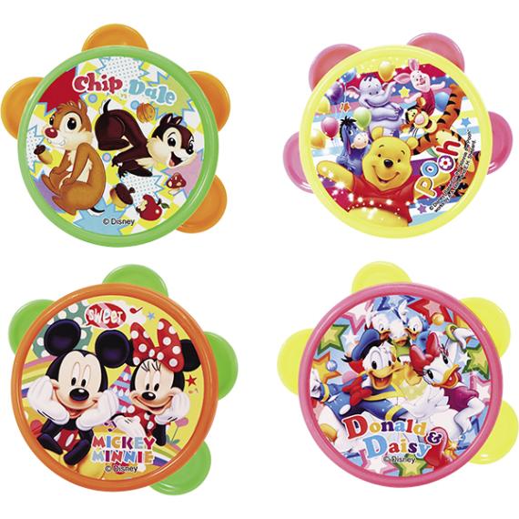 94894 ディズニーミニタンバリン(24入) 26SS-P148 ちっちゃくてかわいいミニタンバリン 小さくても楽しく遊べるミニタンバリン