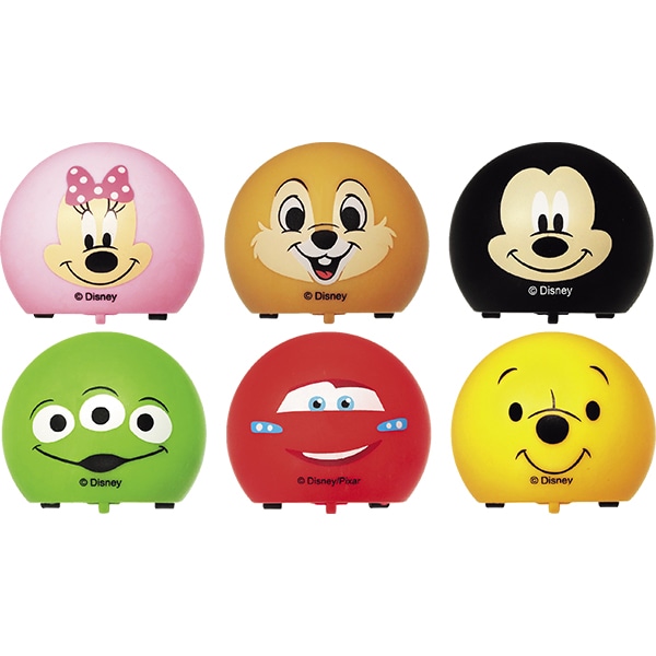 46734 ディズニープルバックカー(24入) 26SS-P150 ディズニーフェイスがプリントされたプルバックカー 丸っこくて可愛いプルバックカー