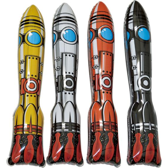 03191 スペースシップロケット(12入) 26SS-P071 小さな手でも思いっきり振って遊べるのがエアー玩具の魅力 空気を入れたら魔法がスタート！