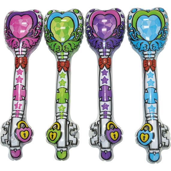 03194 ハートキースティック(12入) 26SS-P071 軽くて可愛い45cmのミラクルスティック ぶつかっても安心なビニール製