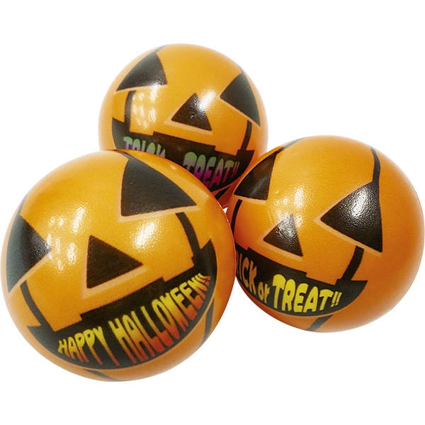 45602 ハッピーハロウィンやわらかパンプキンボール(24入) 26SS-P138 わらかポリウレタン製のハロウィンボール 軽いので室内でも安心