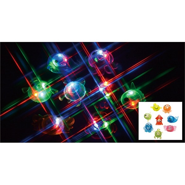 ピカピカ水族館(48入) 本体に付いているボタンを押すたびに光り方が