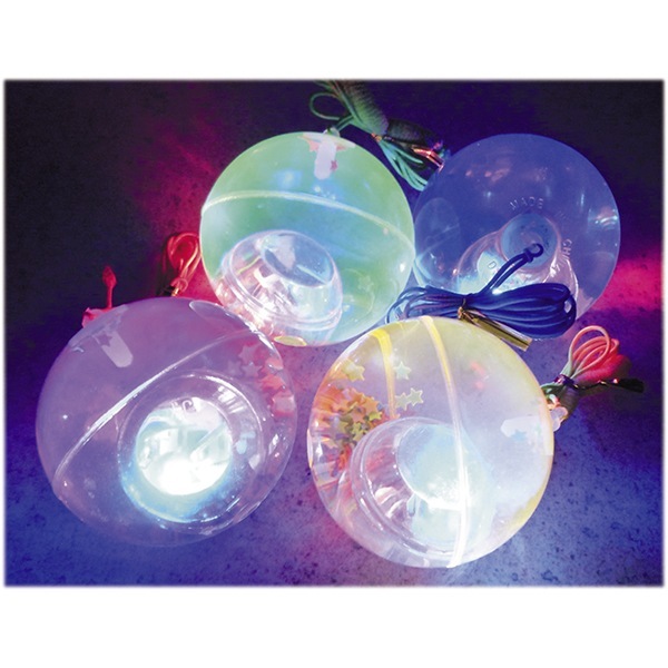 光るリターンウォーターボール(12入) 衝撃を与えるとピカピカ光る、水