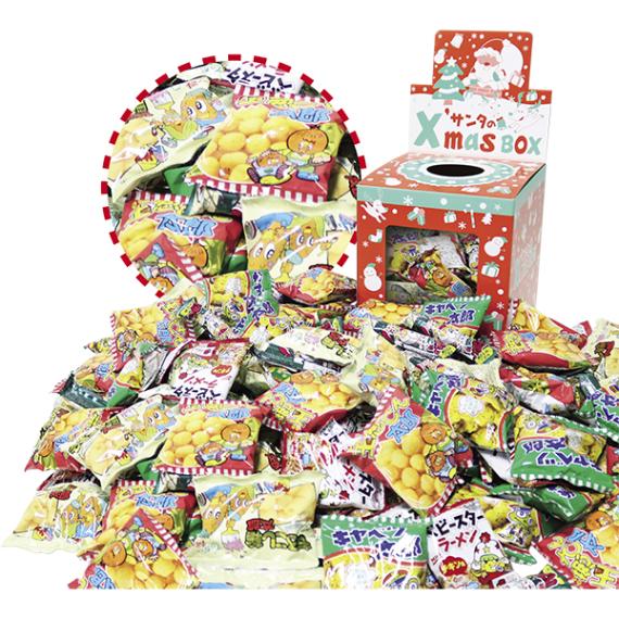 クリスマス人気スナックつかみどりプレゼント100名様用 クリスマスBOXで演出 中身は美味しいお菓子たち 21715 P062 25AW