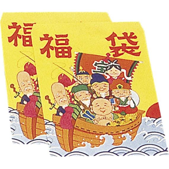 T-1七福神福袋(100入) 福を呼び込む福袋 可愛い七福神様が特徴です 40421 P064 25AW