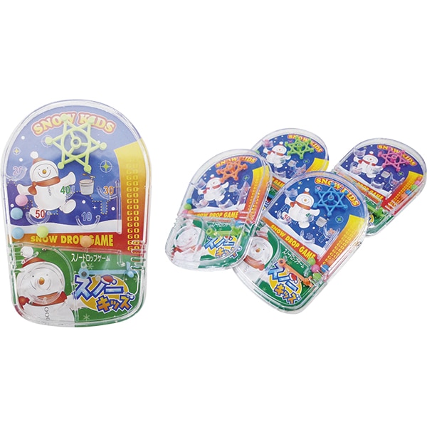 スノーキッズスノードロップゲーム(25入) クリスマスイメージの柄のスノードロップゲーム 迷路ゲームとパチンコゲームの両方が遊べる 15001 P124 25AW
