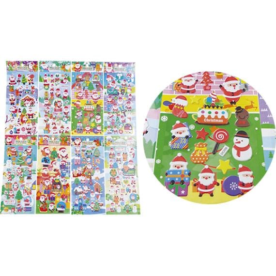 スノーキッズクリスマスシール(25入) デザイン全12柄・裏面に字を書くスペースがあるのでクリスマスカードとしても使える かわいいクリスマスシールです 84513 P124 25AW