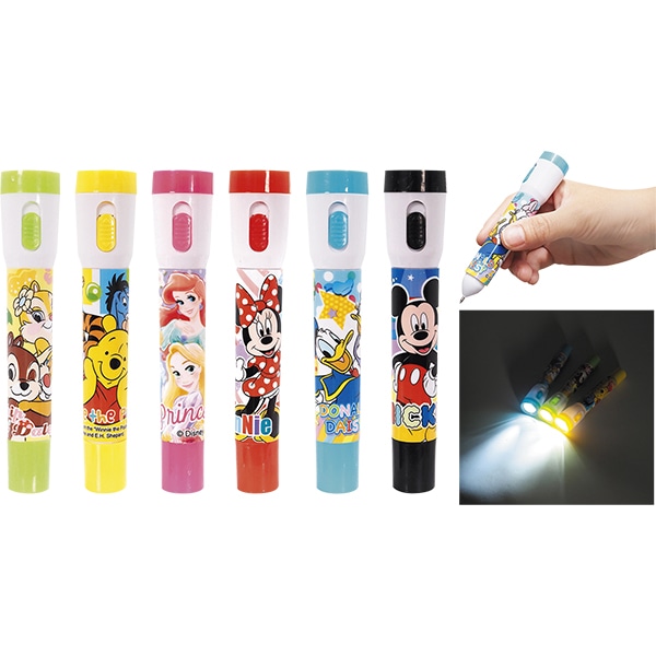 95689 ディズニーライトボールペン(12入) 26SS-P150 ライトとボールペンが一緒になりました 勉強中の停電でも安心