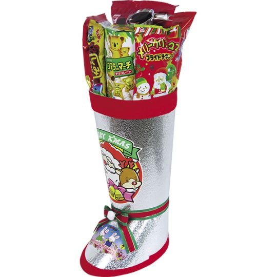 サンタ銀ブーツ52cm クリスマスの定番銀ブーツ 子供が喜ぶクリスマスブーツ 16413 P050