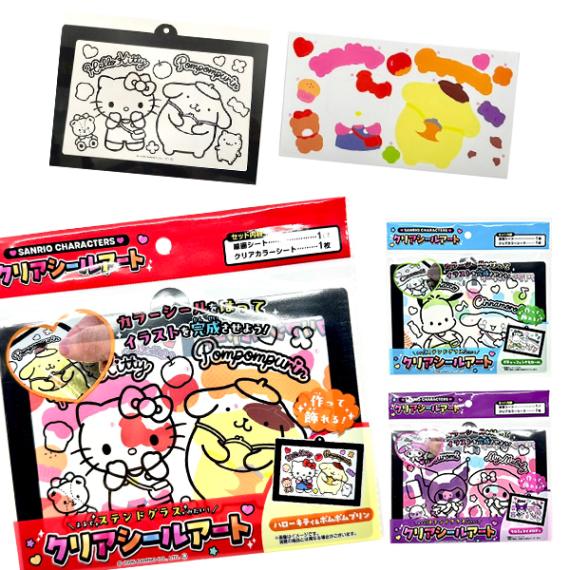 (12入)サンリオキャラクターズ_クリアシールアート 95734 景品玩具 文房具 学校用品  シール