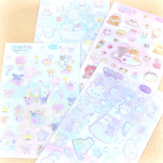 (12入)ゆめかわBIGシール2 95828 景品玩具 文房具 学校用品  シール