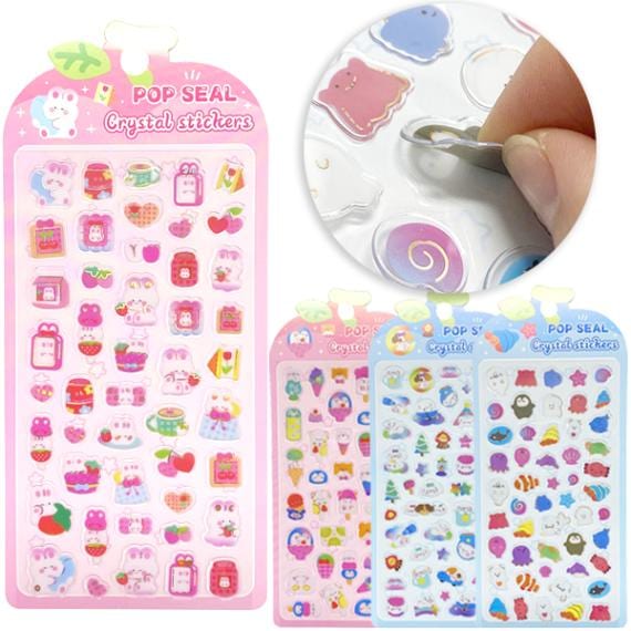 (24入)ポップクリスタルシール 95902 景品玩具 文房具 学校用品  シール