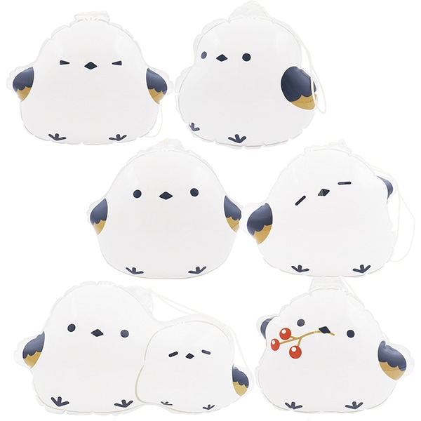 95274 ふわふわシマエナガちゃんエアーヨーヨー(24入) 26SS-P074 手のひらに乗る「雪の妖精」がやってきた！ ゴムを指にかけてポンポン跳ねればもっと仲良し