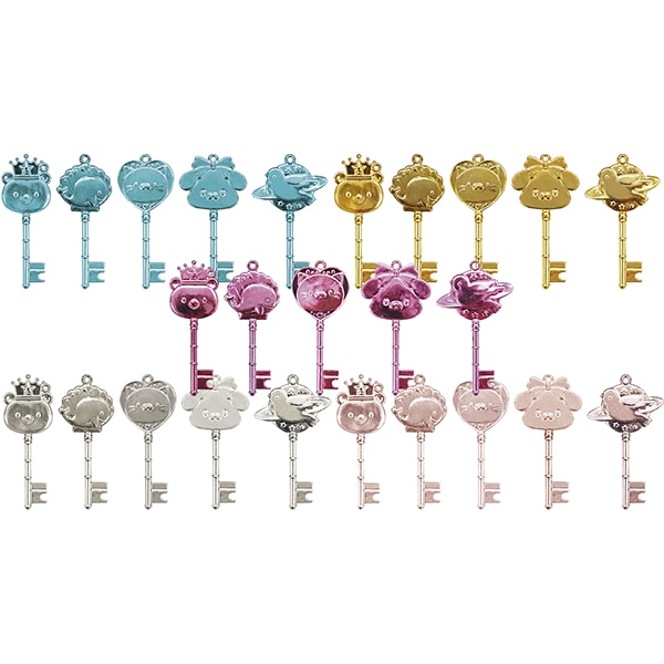 46823 ぷかぷかキラキラ鍵アソート２(100入) 26SS-P085 水辺に咲いたカラフルな鍵の花 縁日やプールの「すくい遊び」がもっと可愛く
