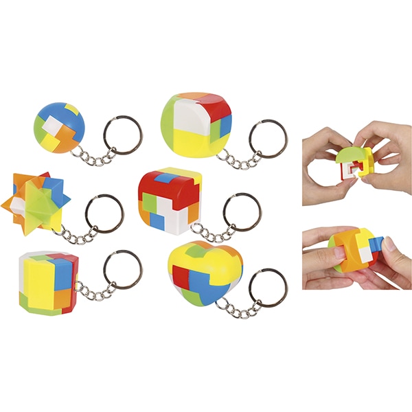 95863 ３Dカラフルパズルキーホルダー(25入) 26SS-P132 バッグを彩る遊べるスパイス ミニサイズに無限の楽しさが詰まった本格3Dパズルキーホルダー！