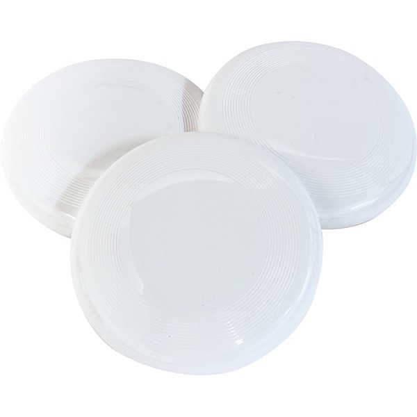 50425 13cmミニフライングディスクWhite(10入) 26SS-P137 真っ白なキャンバスを青空へ飛ばそう！ ロゴやイラストが映える自由自在な13cmのミニディスク