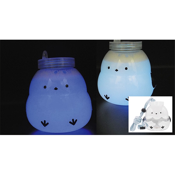 46850 ピカピカ光る！シマエナガちゃんボトル(6入) 26SS-P144 屋台で見かけるコレ！です ほんわか光る！シマエナガデザインボトル