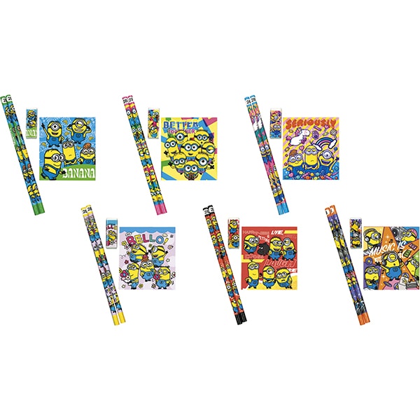 91943 ミニオンズ文具4点セット(24入) 26SS-P150 大人気のミニオンズグッズ 可愛くって勉強頑張れます