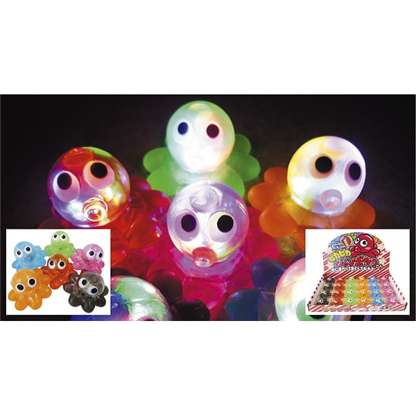 45723 ピカピカジャンボタコさん(24入) 26SS-P141 夜の縁日に七色に輝くタコが出現！？ ぷかぷか浮いて光を放つ存在感MAXの景品アイテム