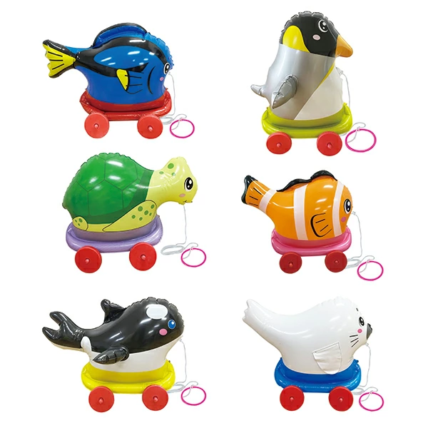 93846 お散歩コロコロSEAアニマル(6入) カタログ外 会場中に欲しい！が伝染 引っ張るだけで始まる冒険