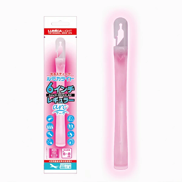 10712 ルミカライト6インチレギュラーアーク_ピンク(1入) カタログ外 咲き誇る鮮烈な桃色 一振るごとに可愛さが弾ける