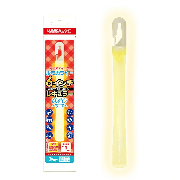 10718 ルミカライト6インチレギュラーアーク_高輝度イエロー(1入) カタログ外 常識を超える究極の閃光 一瞬で世界を黄金に染め上げる