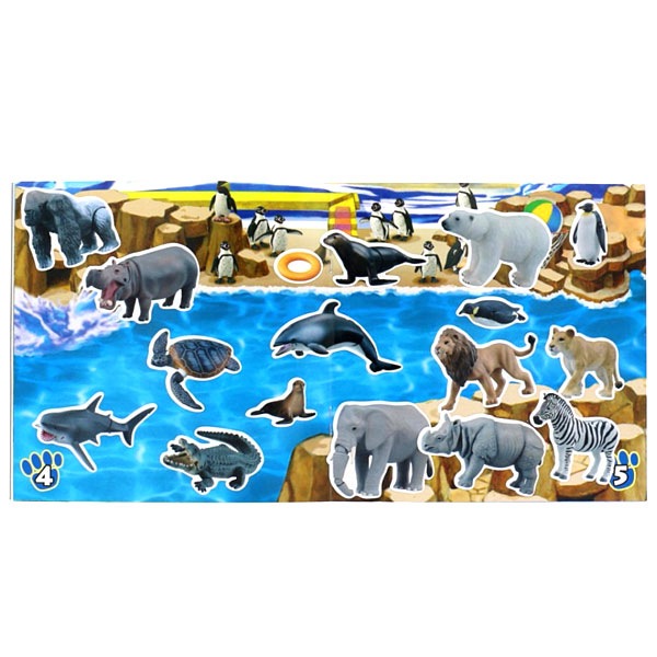 (12入)アニア動物シールブック 93793 景品玩具 文房具 学校用品  シール