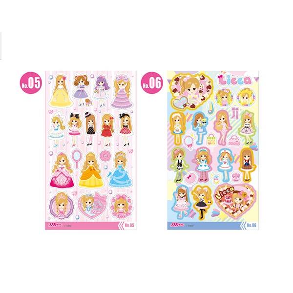 (12入)リカちゃん_キラッとシール 95655 景品玩具 文房具 学校用品  シール
