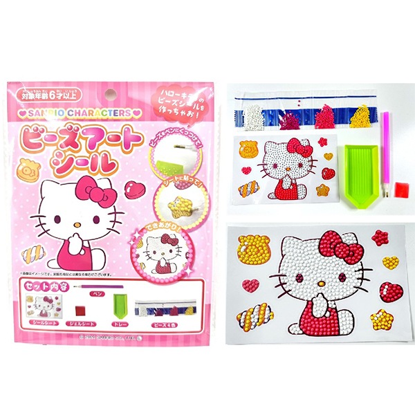 (12入)サンリオキャラクターズ_ビーズアートシール 95733 景品玩具 文房具 学校用品  シール